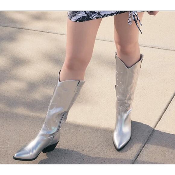 Madden NYC New Womens Redford White Cowboy, Western Boots Size 8 - Picture 7 of 7